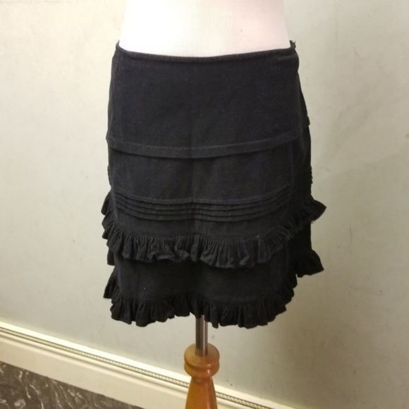 $275 Jill Stuart black corduroy mini skirt women's size 2 (261) - Picture 5 of 7